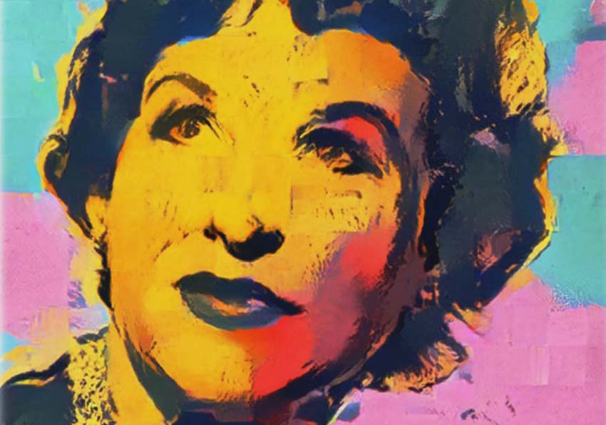 Drawing of Maria Beneyto's face